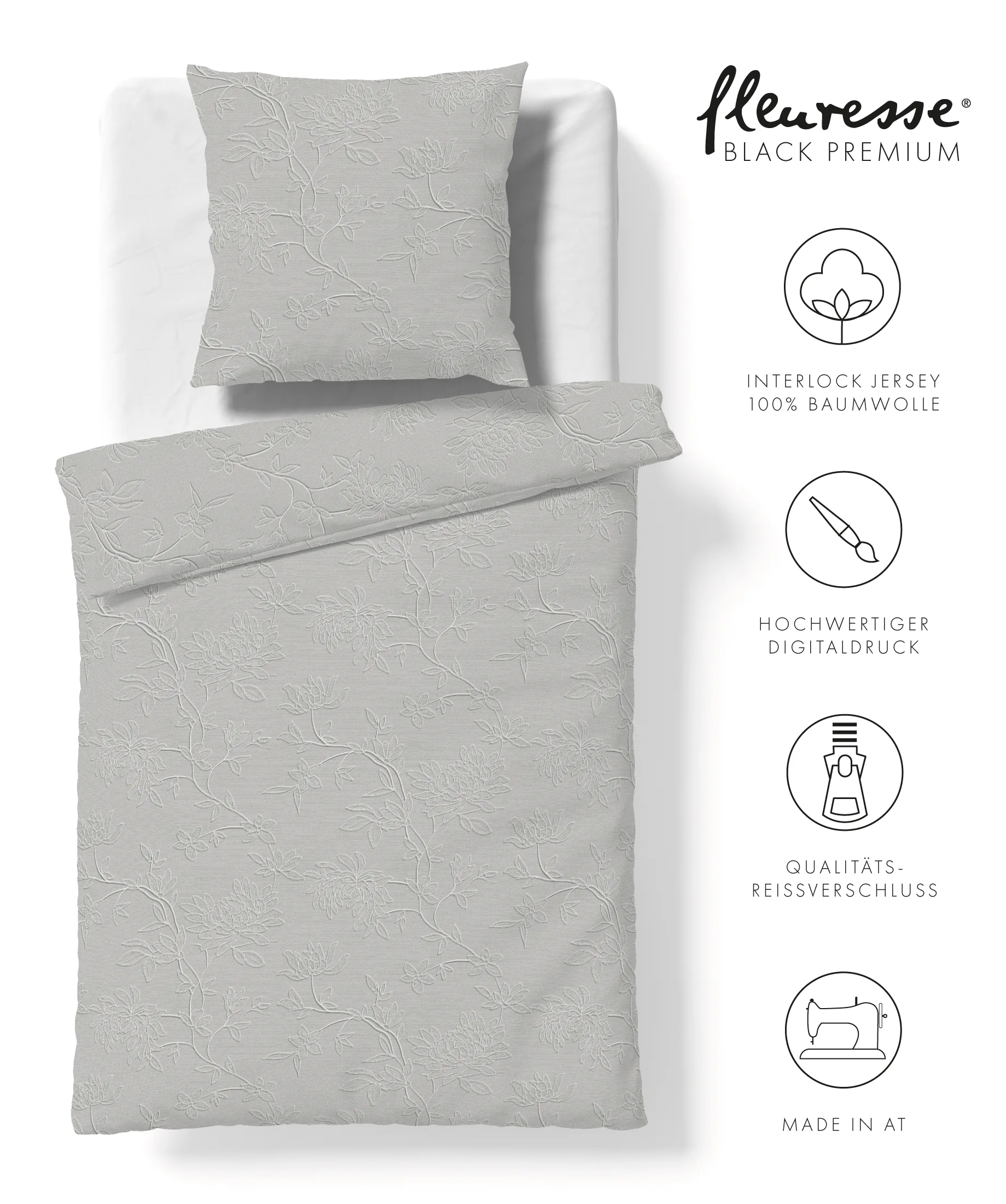Black Premium 074598 Bettwäsche aus Interlock-Jersey