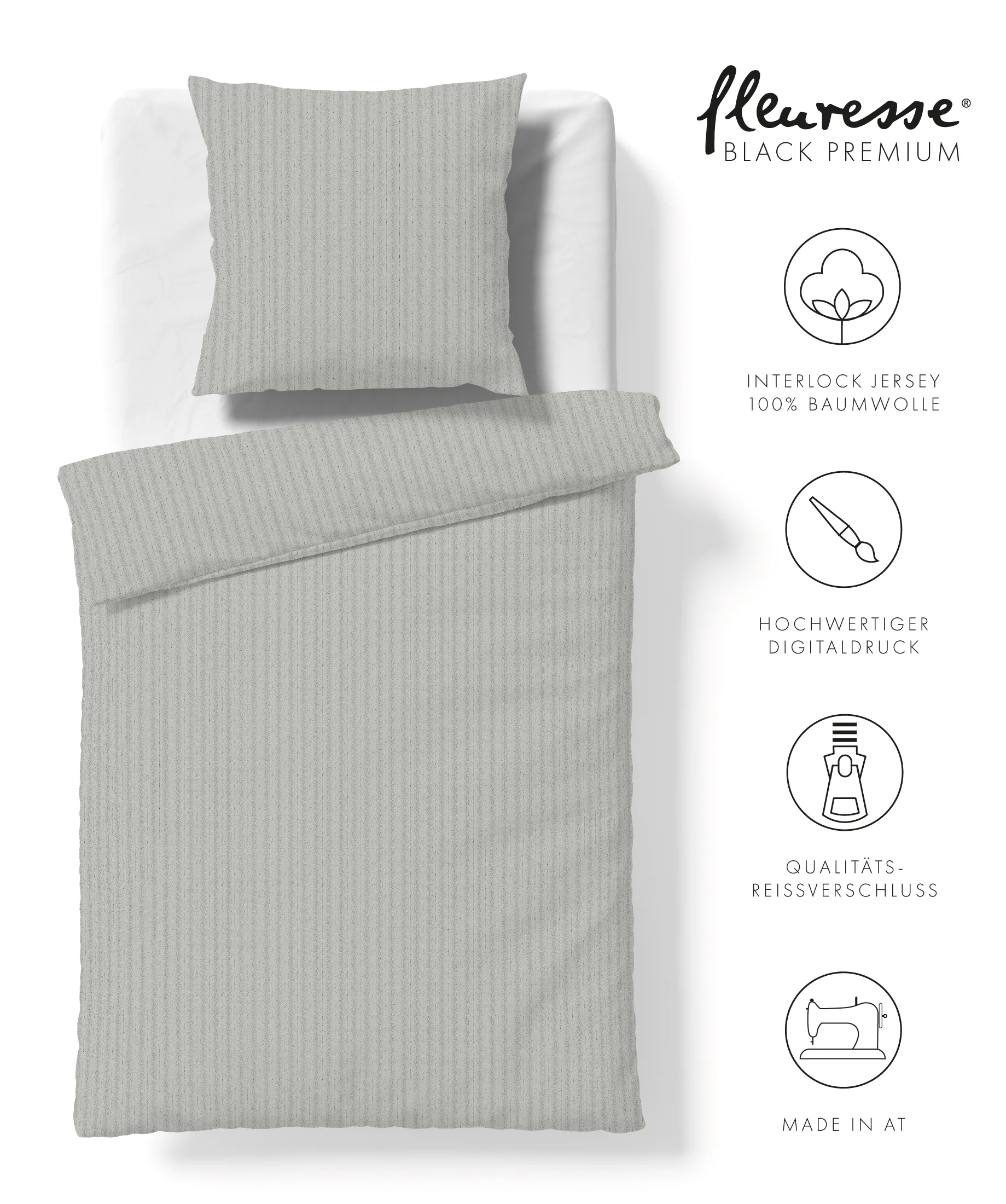 Black Premium 074599 Bettwäsche aus Interlock-Jersey