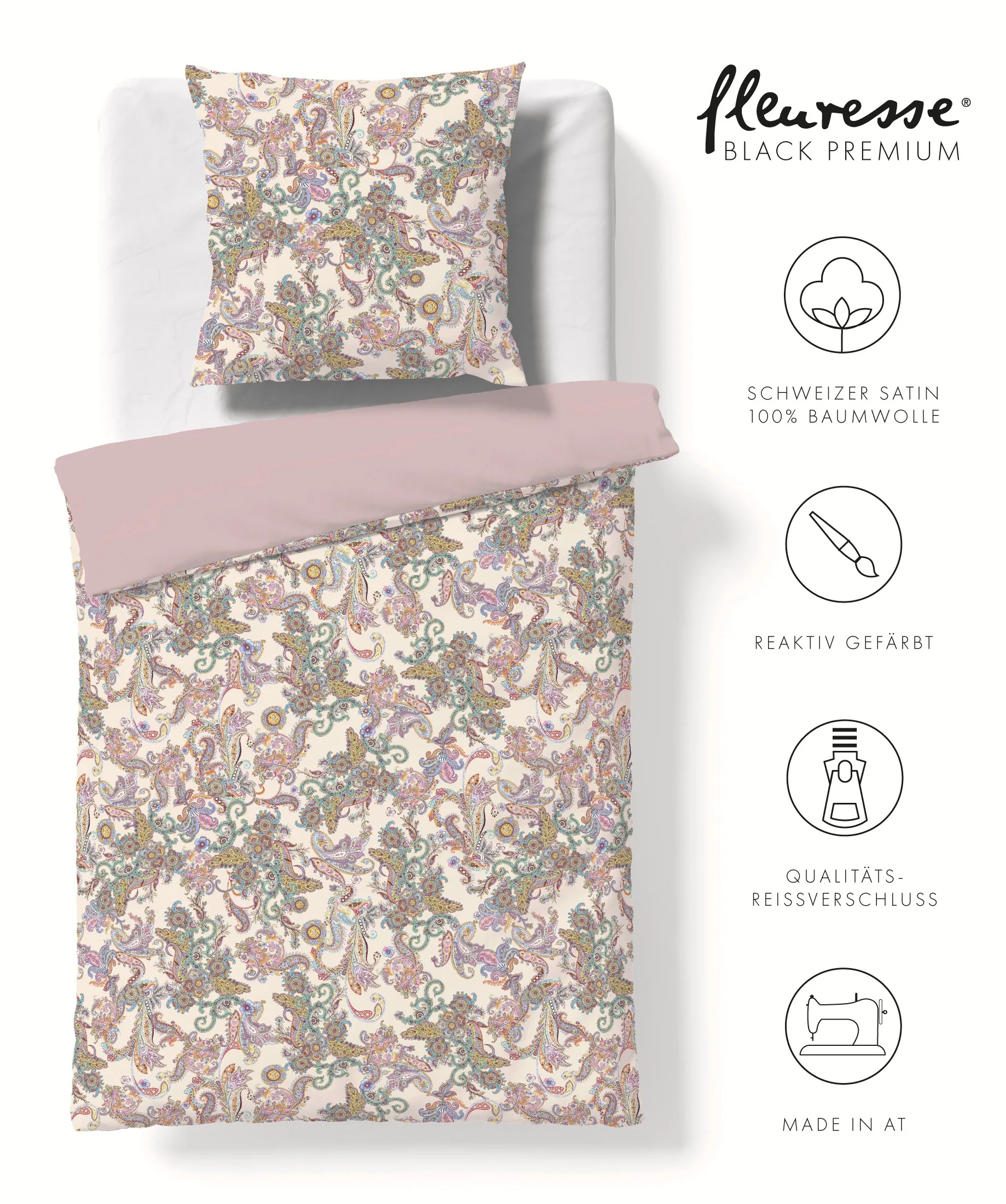 Black Premium 534592 Bettwäsche aus Schweizer Satin
