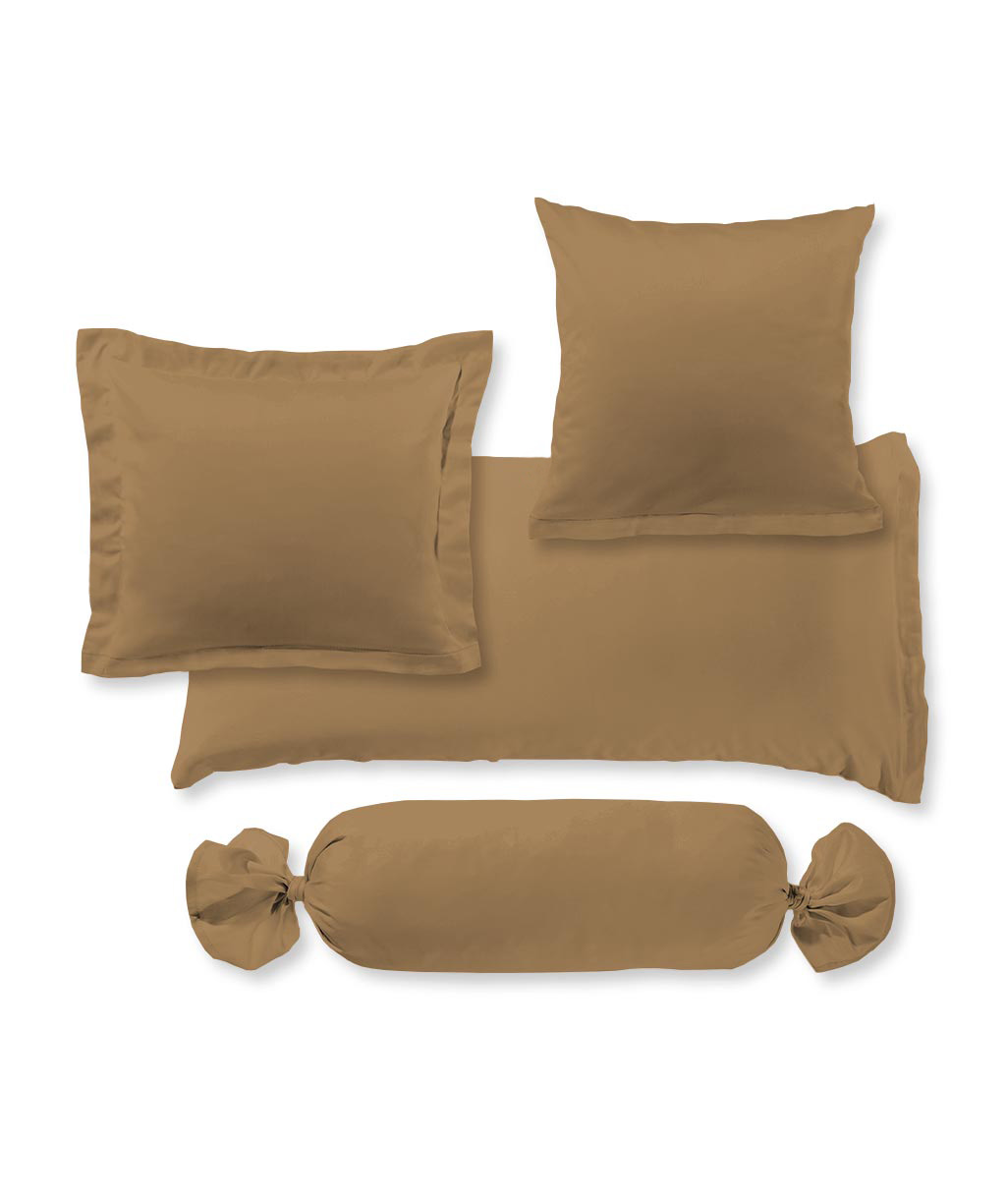 Eleganter Kissenbezug Mako Satin Beige Eleganter Kissenbezug Mako Satin Beige