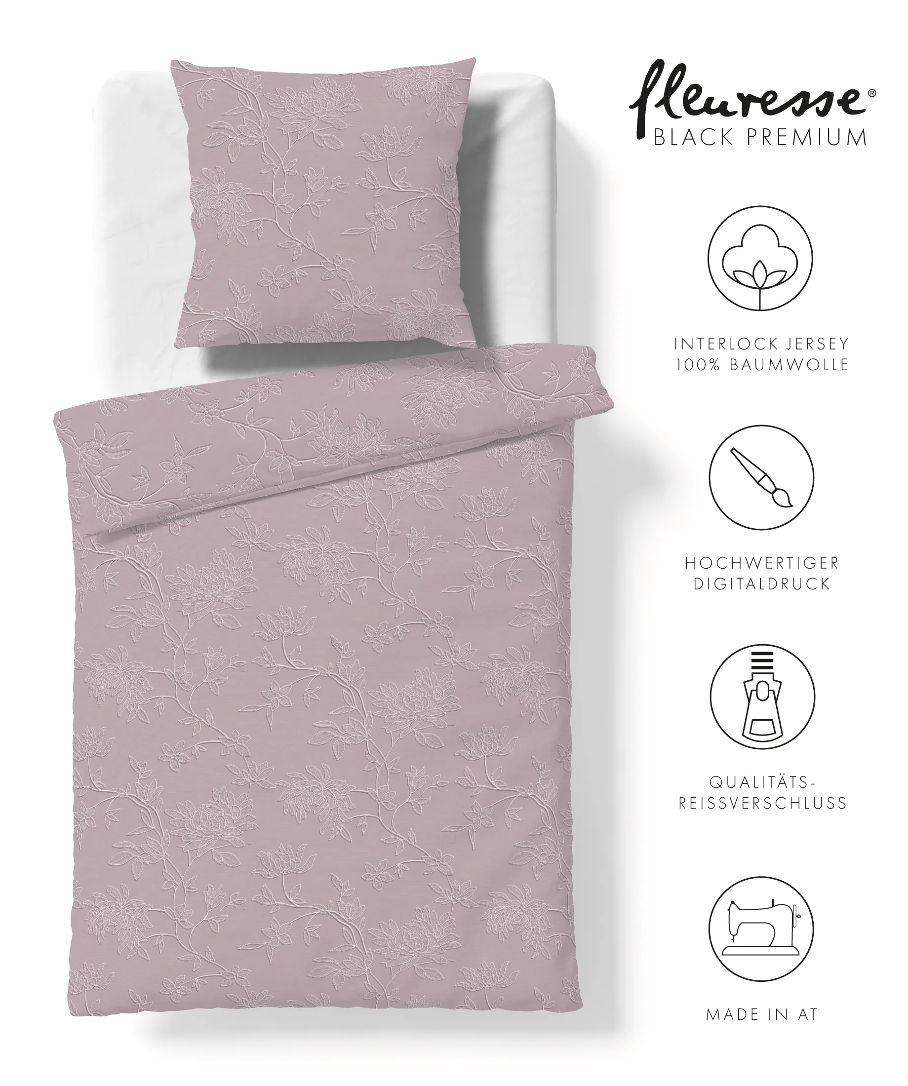 Black Premium 074598 Bettwäsche aus Interlock-Jersey