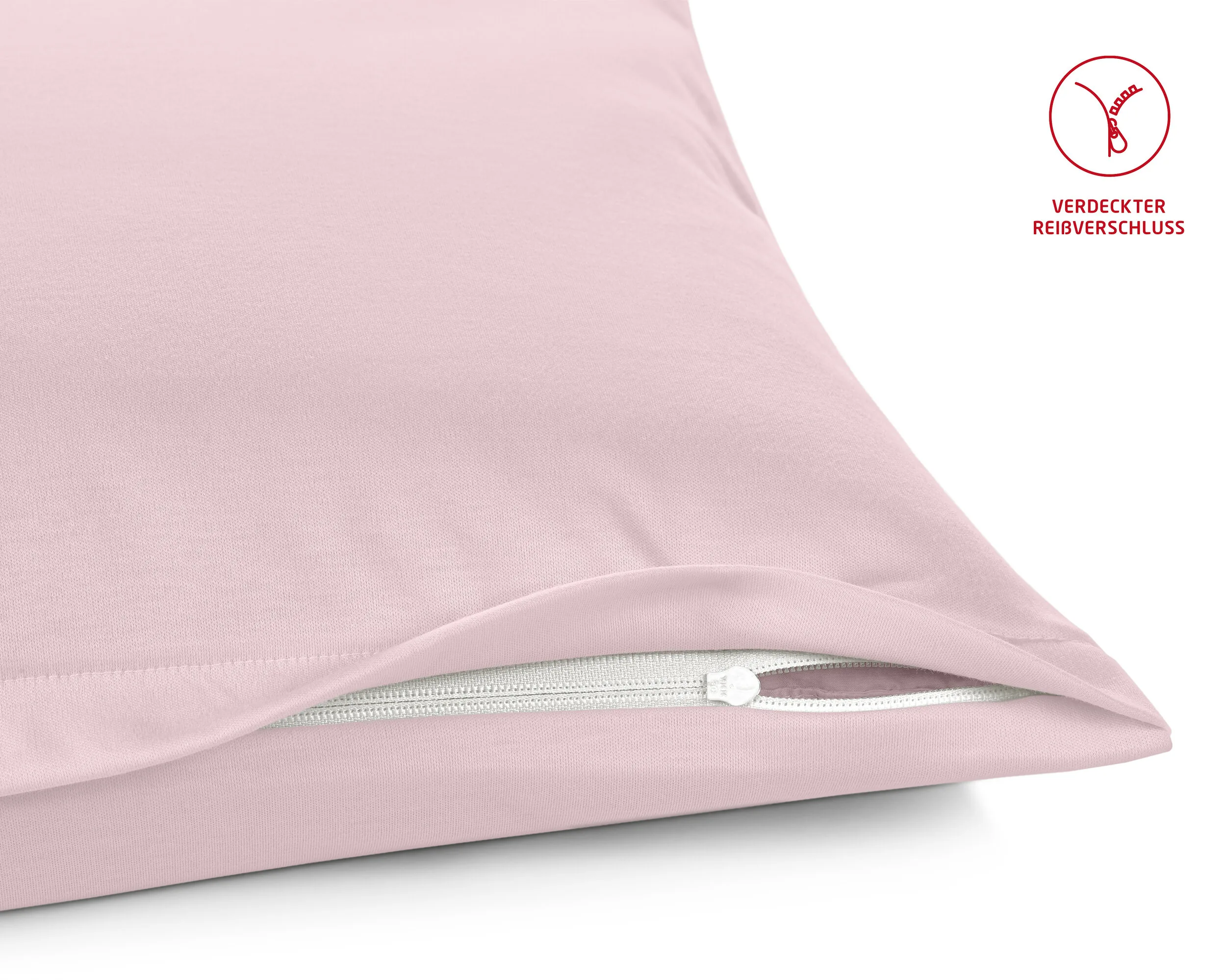 Colours Interlock Jersey 9200 Rosé – Reissverschluss
