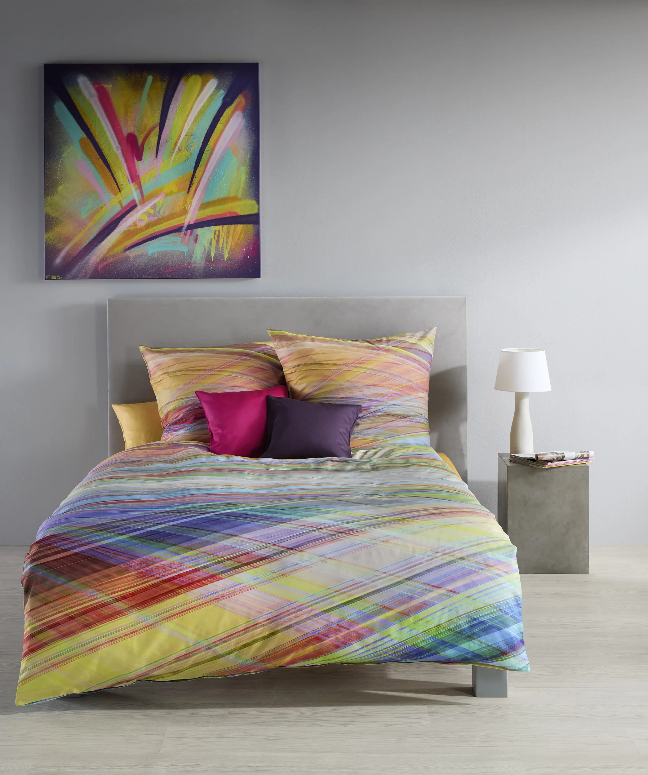 Bed Art 115052 Bettwäsche aus Mako-Satin | 155×200 + 80×80 | Bunt