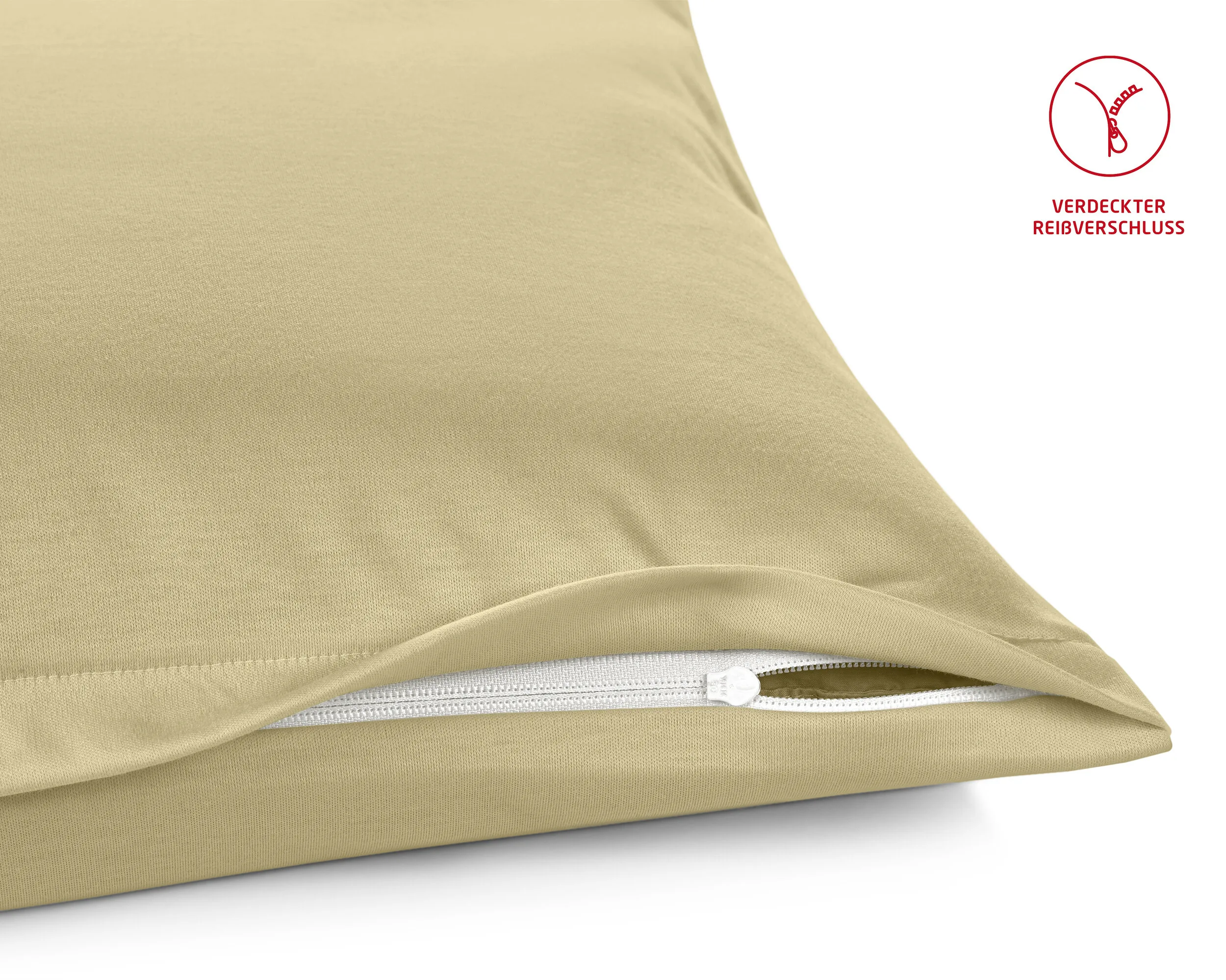 Colours Interlock Jersey 9200 Beige – Reissverschluss