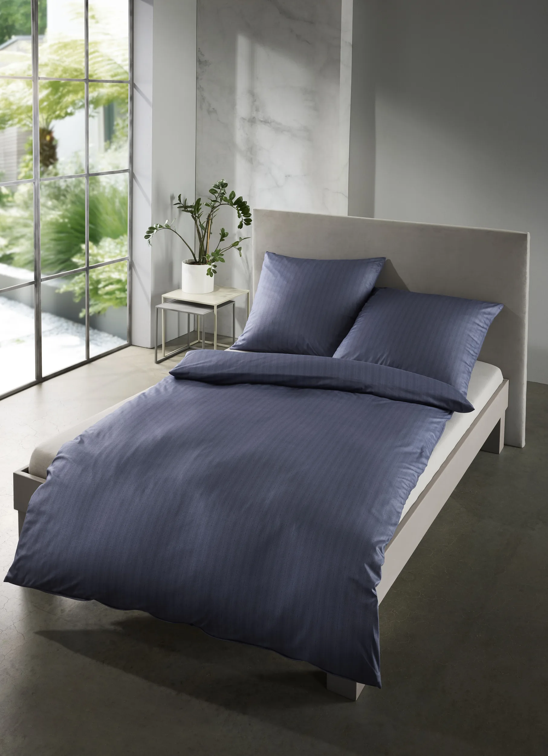 Black Premium Interlock Jersey blau – Ambiente