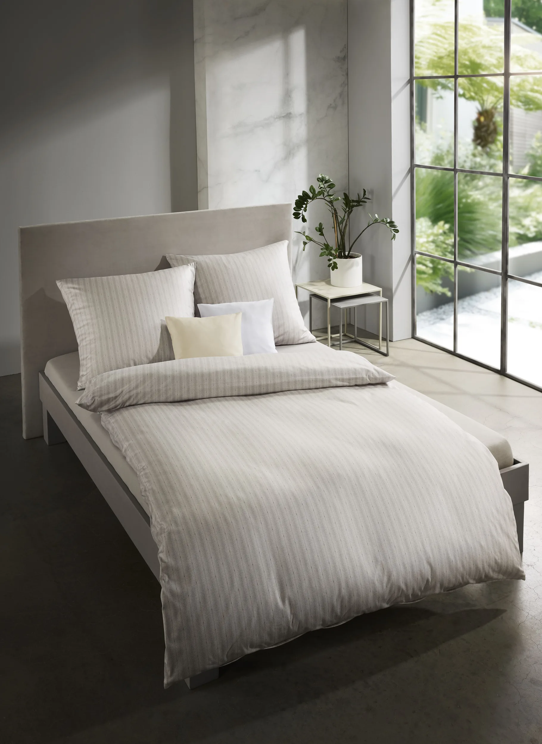 Black Premium Interlock Jersey grau – Ambiente