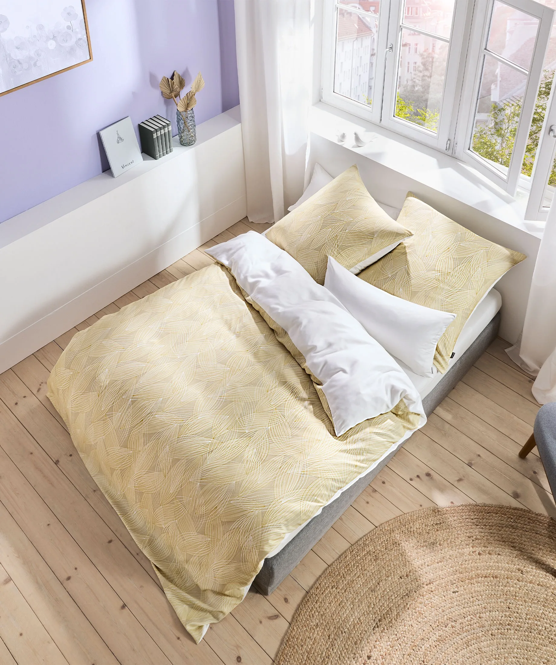 Black Premium 524596 Bettwäsche aus TENCEL™ Lyocell-Fasern | 135×200 + 80×80 | Gelb