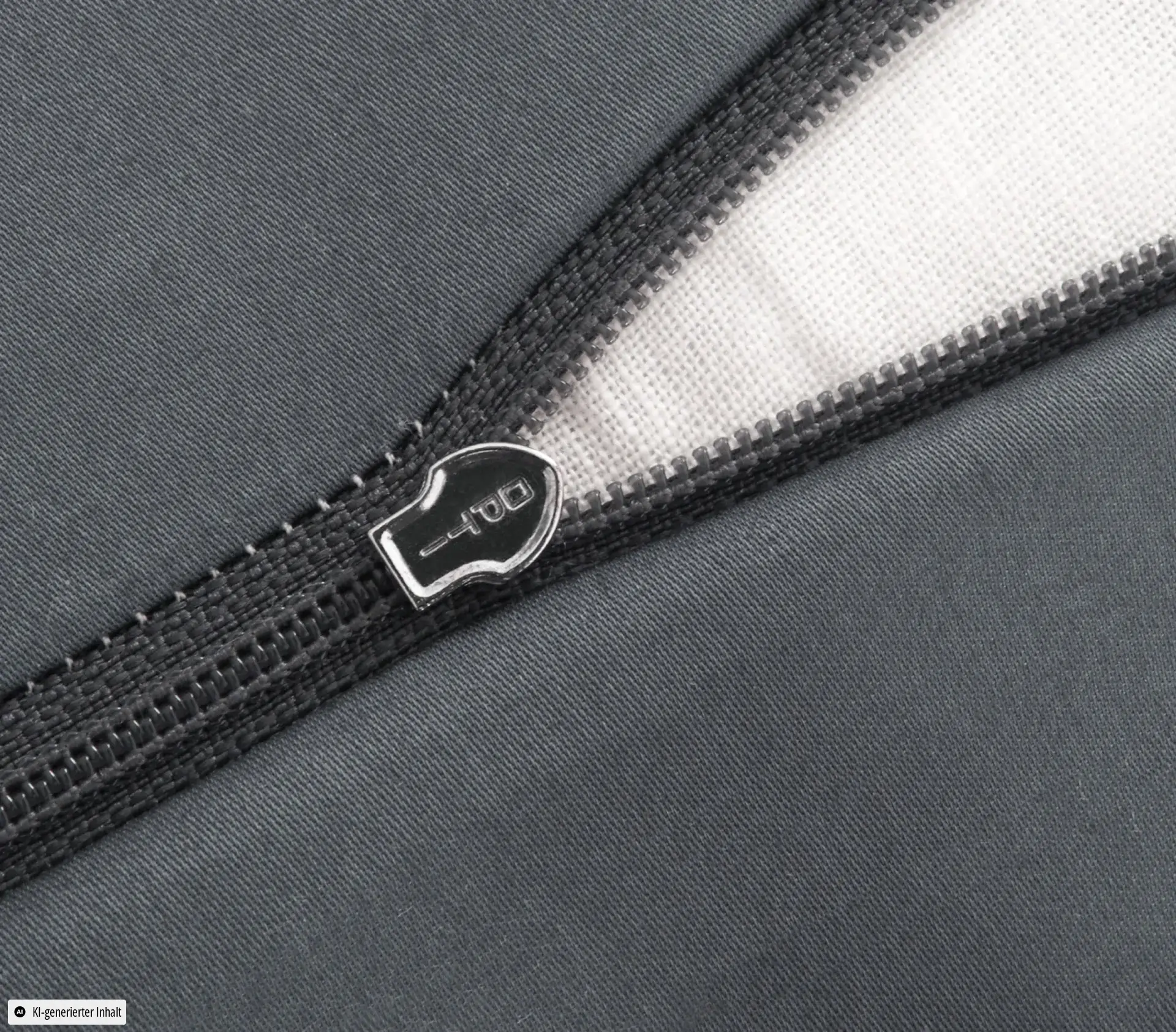 Black Premium Schweizer Satin 8200 Granit – Reißverschluss