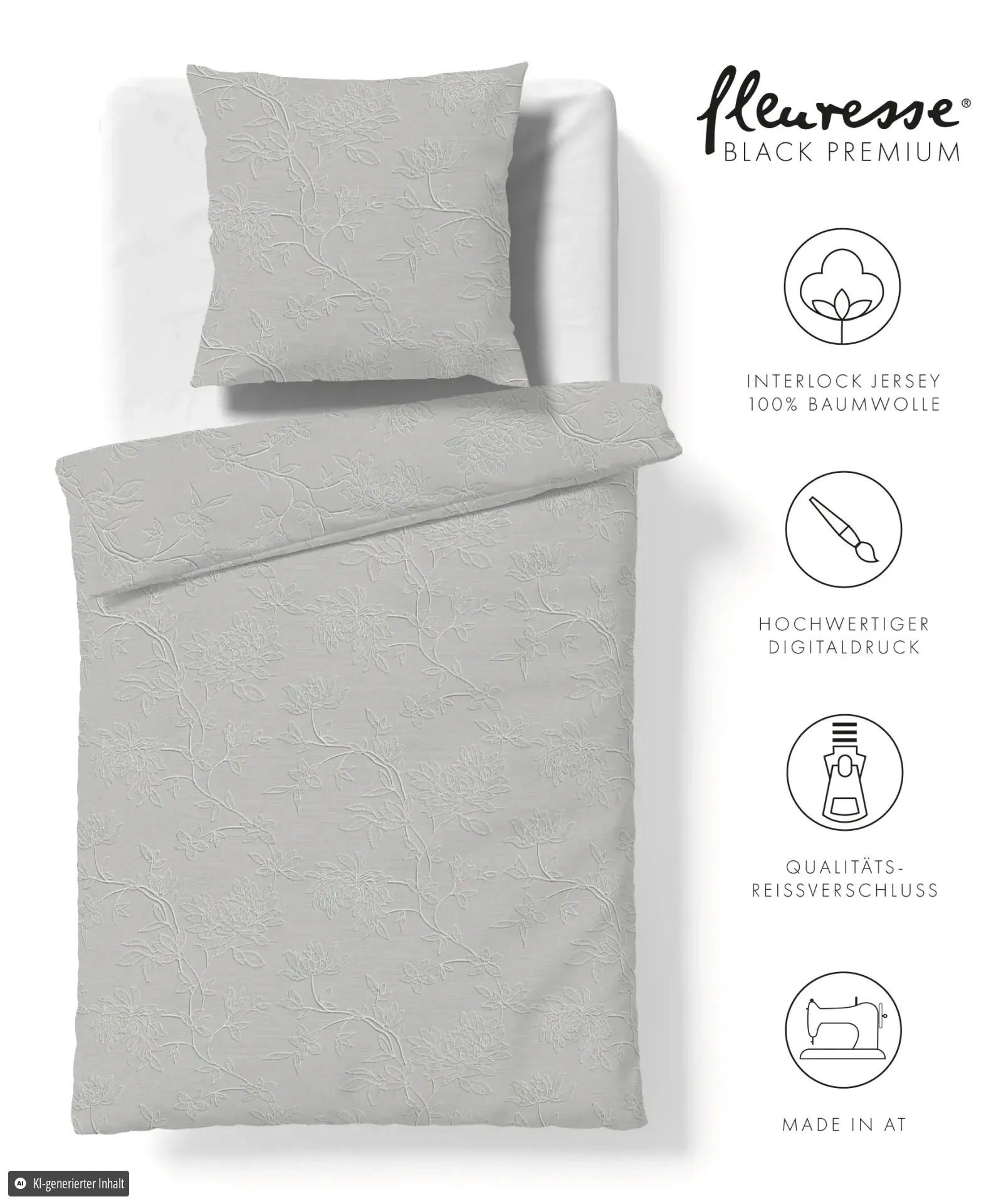 Black Premium 074598 Bettwäsche aus Interlock-Jersey