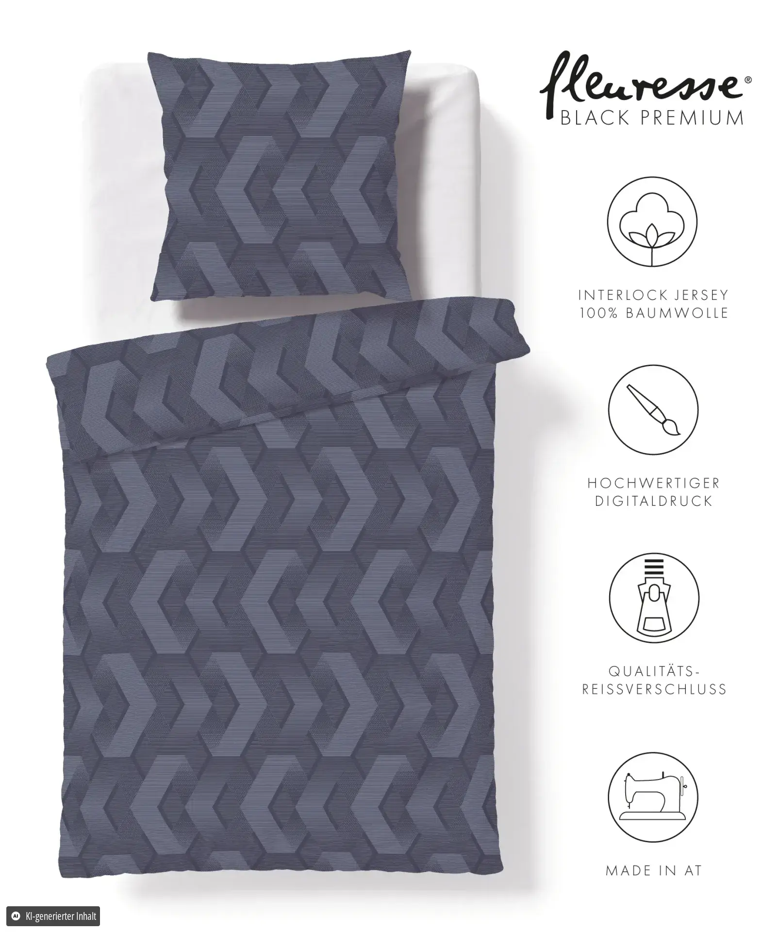 Black Premium 074597 Bettwäsche aus Interlock Jersey