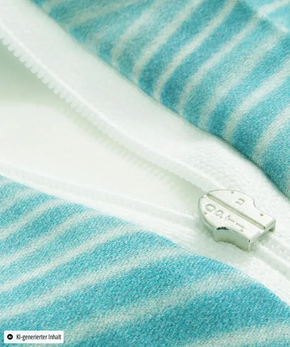 Bed Art S Blau – Detail Reißverschluss