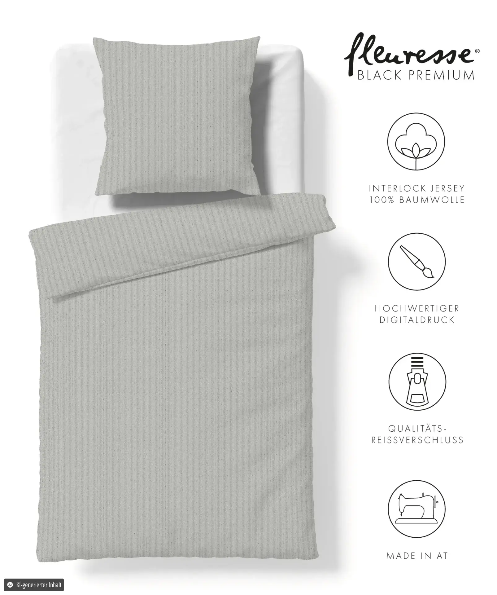 Black Premium 074599 Bettwäsche aus Interlock-Jersey