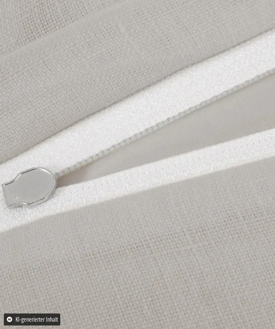 Black Premium Leinen – Detail Reißverschluss