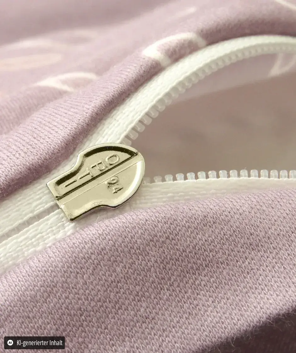 Black Premium Jersey Mauve – Detail Reißverschluss