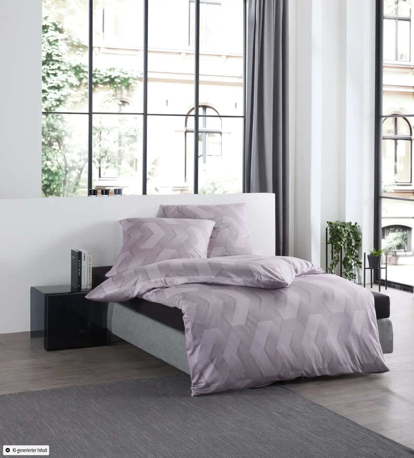 Black Premium Interlock Jersey mauve – Ambiente