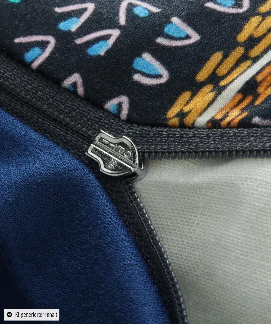Black Premium Jersey Nachtblau – Detail Reißverschluss