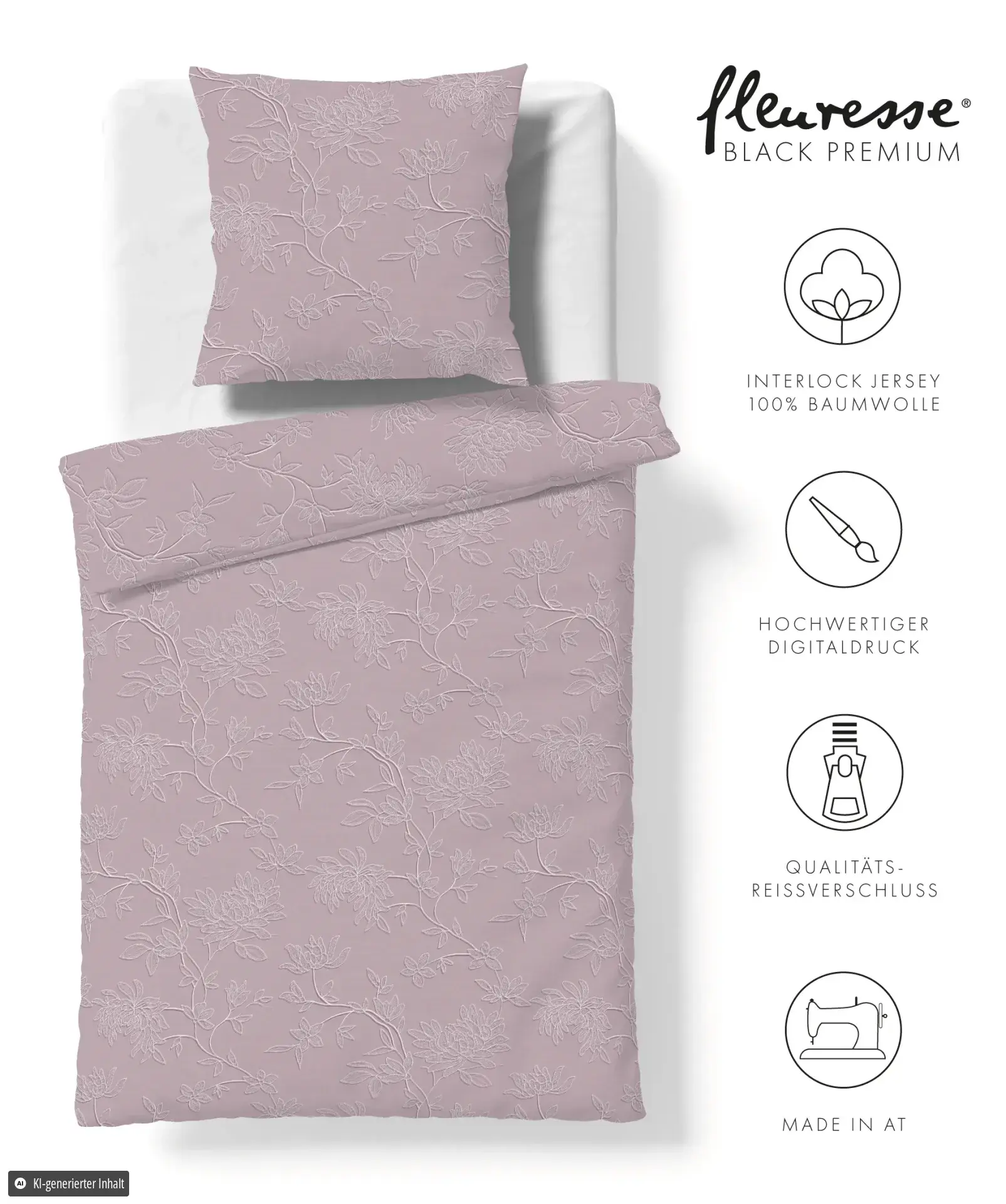 Black Premium 074598 Bettwäsche aus Interlock-Jersey