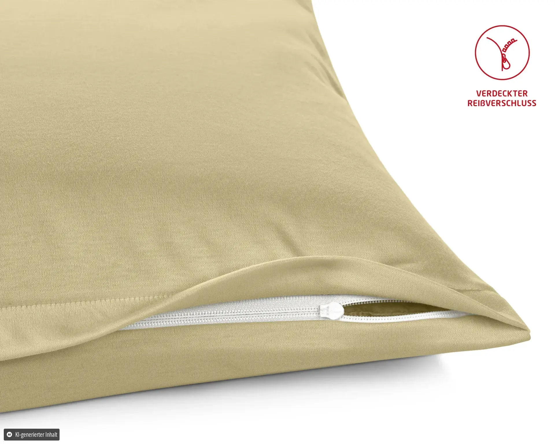 Colours Interlock Jersey 9200 Beige – Reissverschluss
