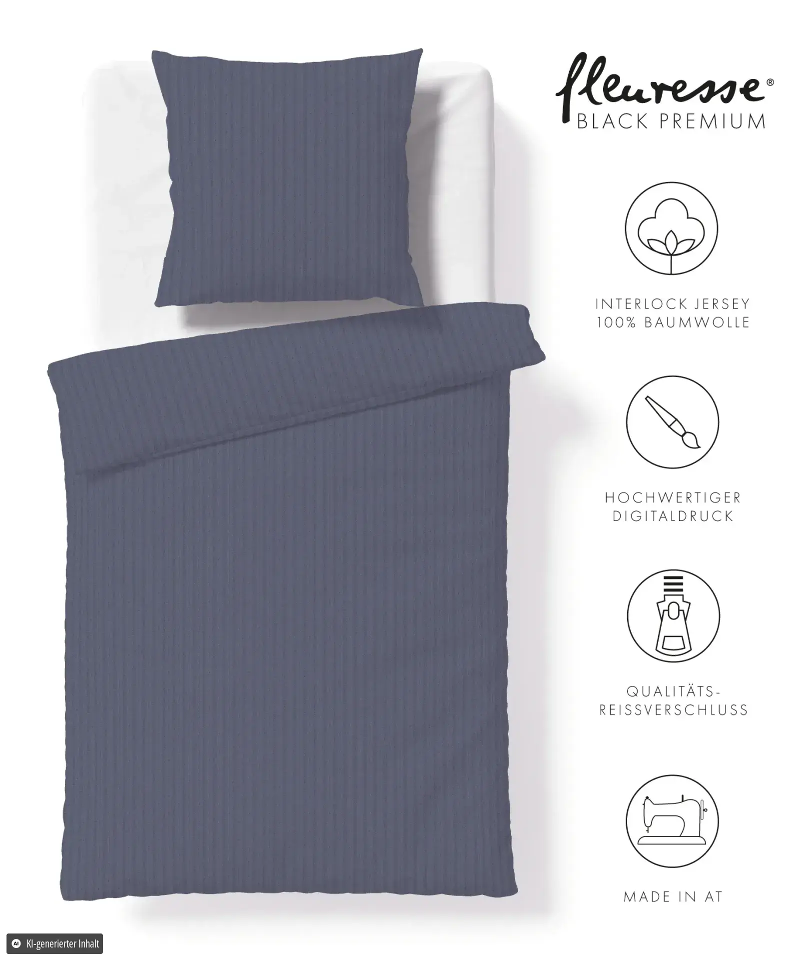 Black Premium 074599 Bettwäsche aus Interlock-Jersey